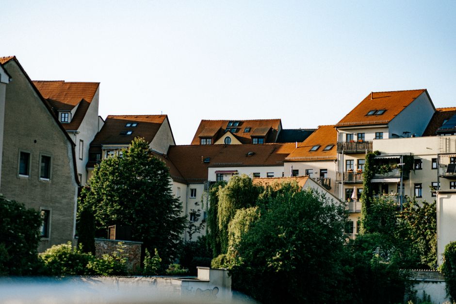 Beautiful view of traditional architecture in Zittau, Germany, captured on a sunny day.
