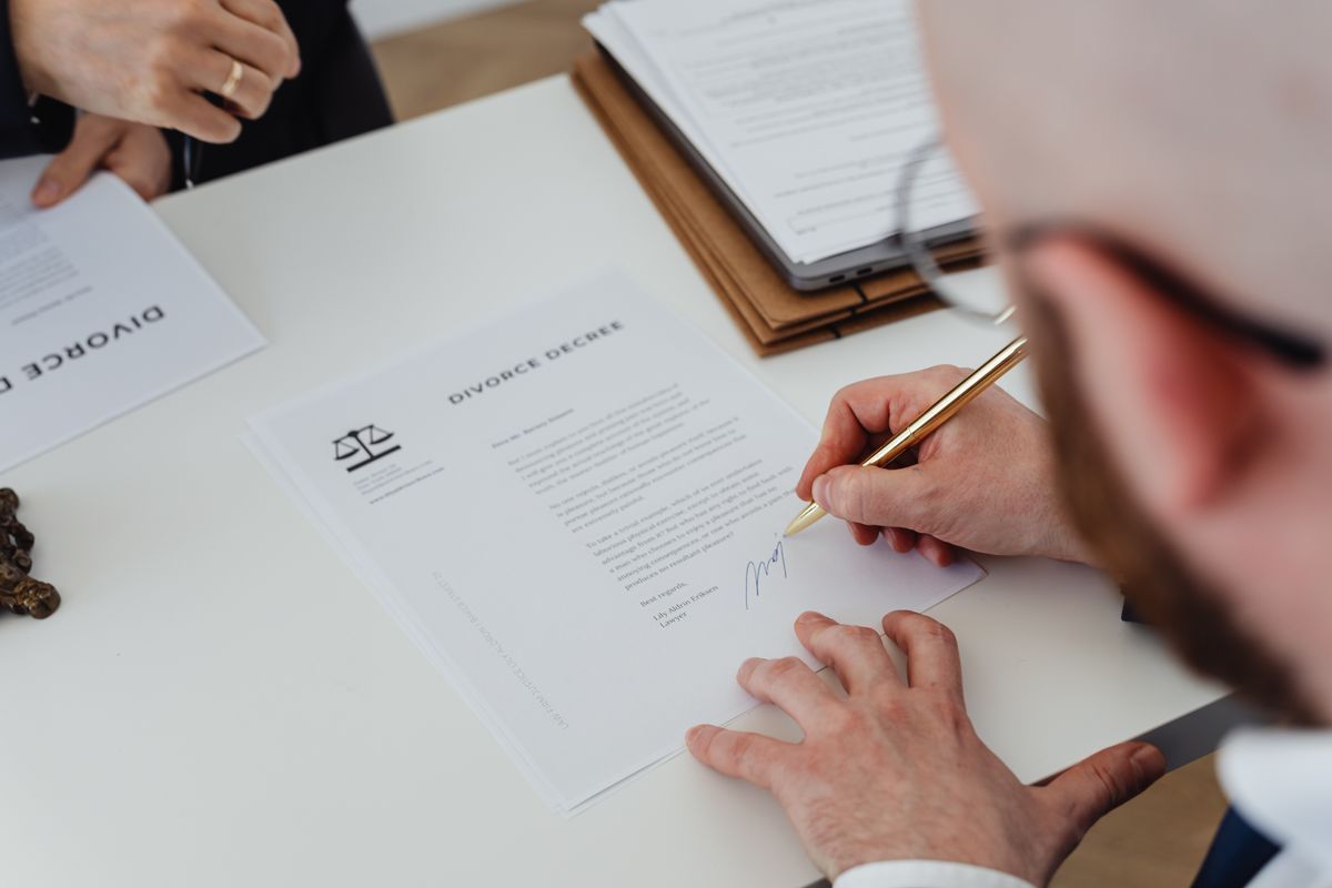 divorce paperwork documents