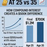 Start Investing at 25 vs 35 How Compound Interest Creates 500K Difference